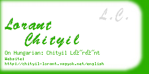 lorant chityil business card